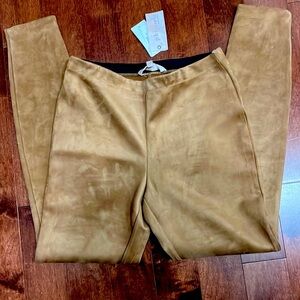 Faux Leather Suede like pants small